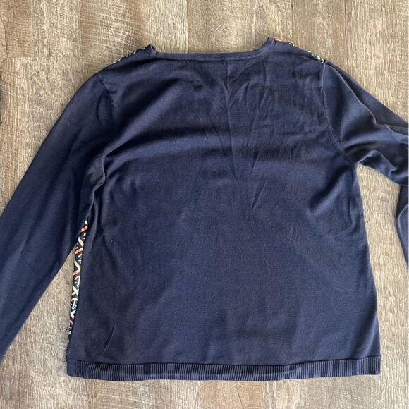 Talbots Mixed Media Sweater-Size Medium Petite - Picture 2 of 6